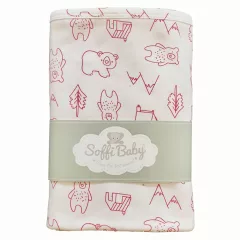 Soffi Baby takaró pamut dupla macik pink 80x100cm
