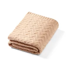   BabyOno Babatakaró merino gyapjú kötött 75x100cm - sötét bézs 1648/02