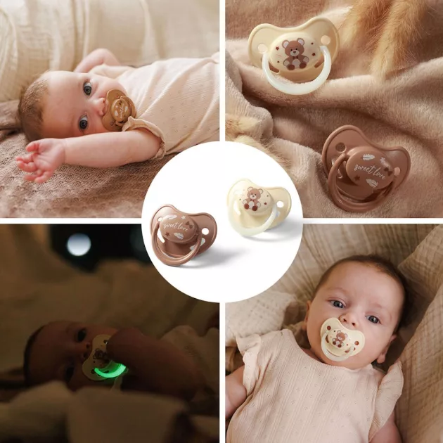 BabyOno játszócumi anatómiai szilikon dupla Sweet Love 0-6 hó 1670/01