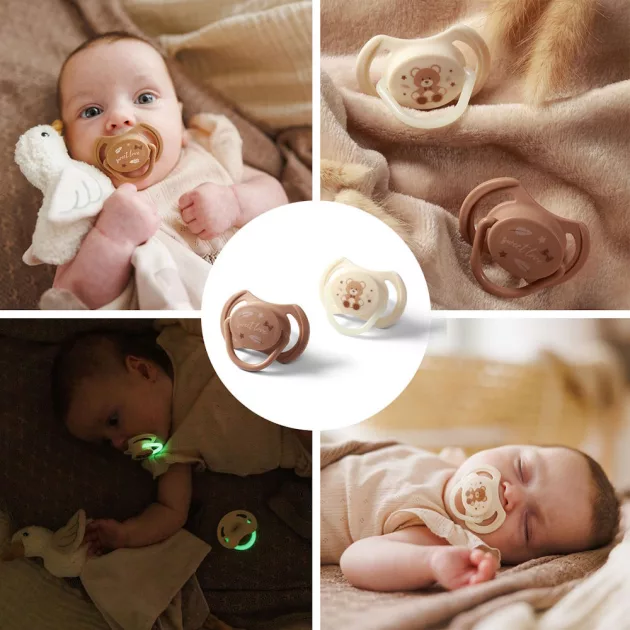BabyOno játszócumi szimmetrikus szilikon dupla Sweet Love 0-6 hó 1669/01