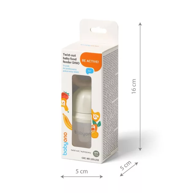 BabyOno Szilikon etetőháló Twist-out Dino - bézs 1551/03