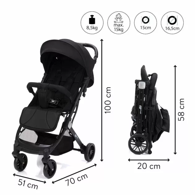 Fill sportbabakocsi Styler fekete AS700-06