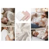 BabyOno Textilpelenka színes 3db gyűrt muszlin - puderrózsaszín 828/01