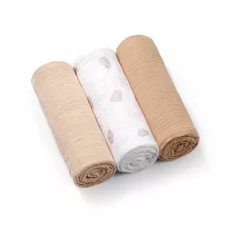   BabyOno Textilpelenka színes 3db gyűrt muszlin - bézs 828/02