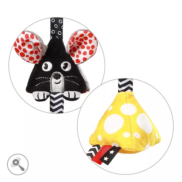 BabyOno függő csörgő kontrasztos színekkel MOUSE 1676