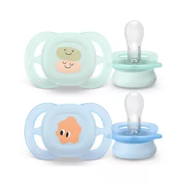   Philips AVENT játszócumi Ultra Start mintás 0-2hó fiús 2db