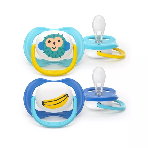 Philips AVENT Játszócumi Ultra Air 6-18hó fiús 2db - majom