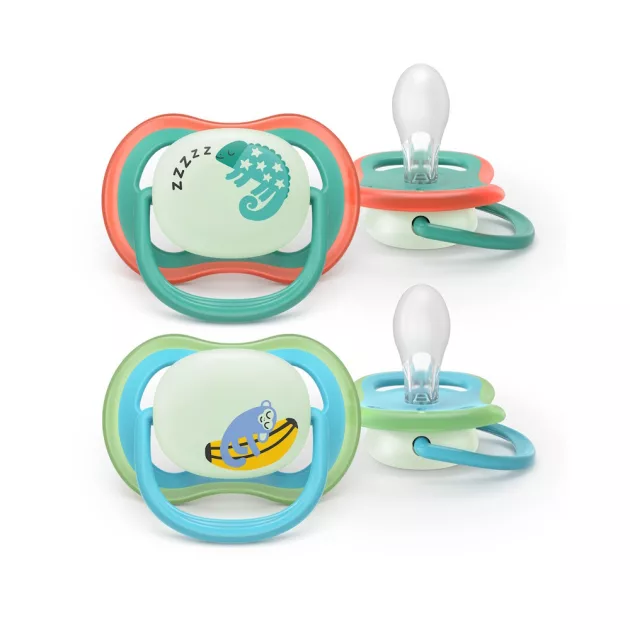 Philips AVENT játszócumi Ultra Air éjszakai kaméleon 6-18hó fiús 2db