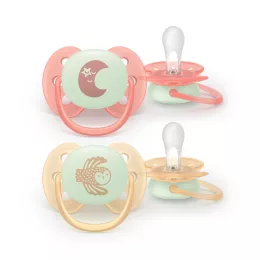   Philips AVENT játszócumi Ultrasoft éjszakai hold 0-6hó lányos 2db