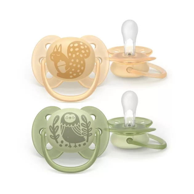 Philips AVENT Játszócumi Ultrasoft 6-18hó fiús 2db - mókus