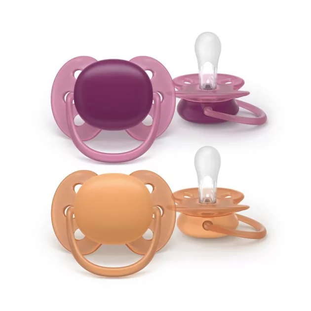 Philips AVENT Játszócumi Ultrasoft 18hó lányos 2db - neutral
