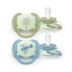   Philips AVENT játszócumi Ultrasoft éjszakai fenyőfa 18hó fiús 2db