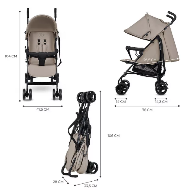 Kinderkraft sportbabakocsi Tik 15 kg-ig Stone Beige