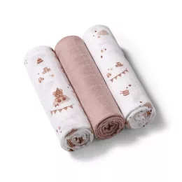 BabyOno Textilpelenka színes 3db bambusz - barna 397/15
