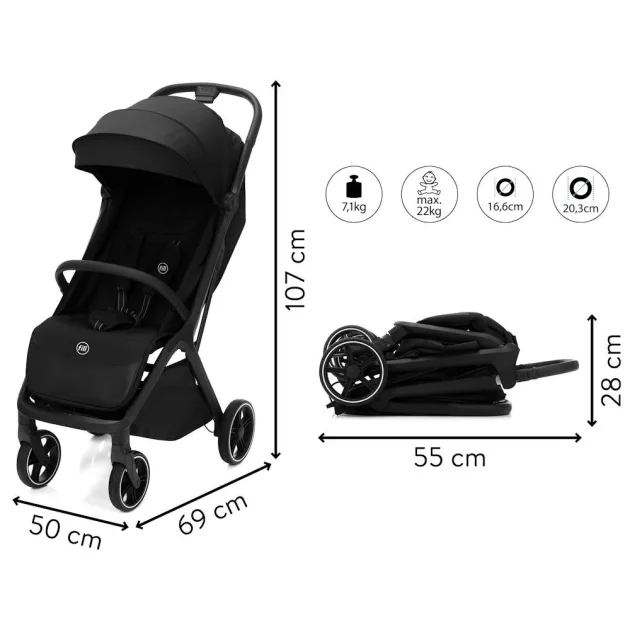 Fillikid Sportbabakocsi Cooper S1-06 - fekete
