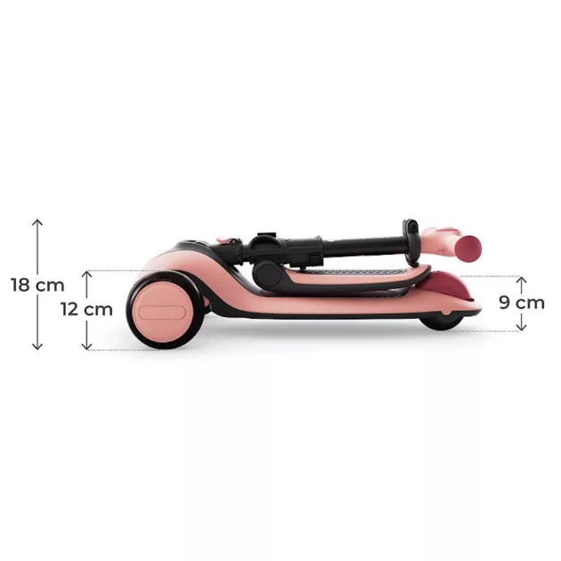 Kinderkraft roller és futóbicikli 2in1 Halley II rose pink