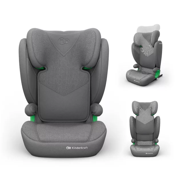 Kinderkraft gyerekülés Junior Fix 2 PLUS i-Size Isofix 100-150cm szürke