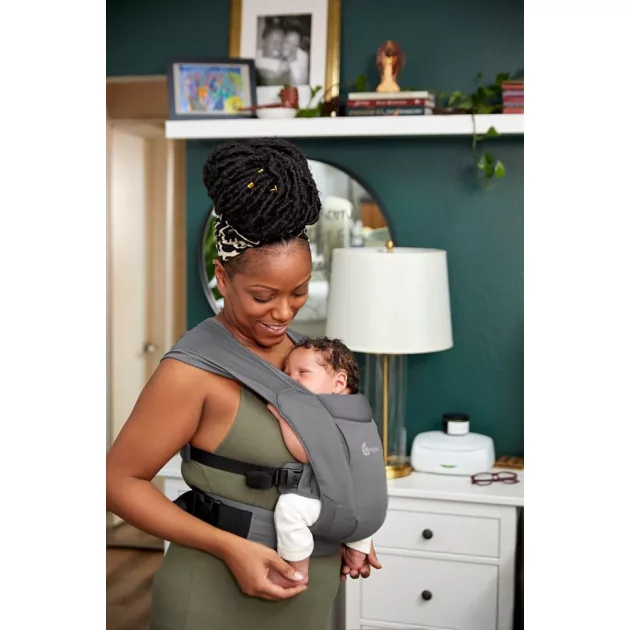 Ergobaby Embrace Hordozó Soft Air Mesh: Washed Black / Mosott fekete