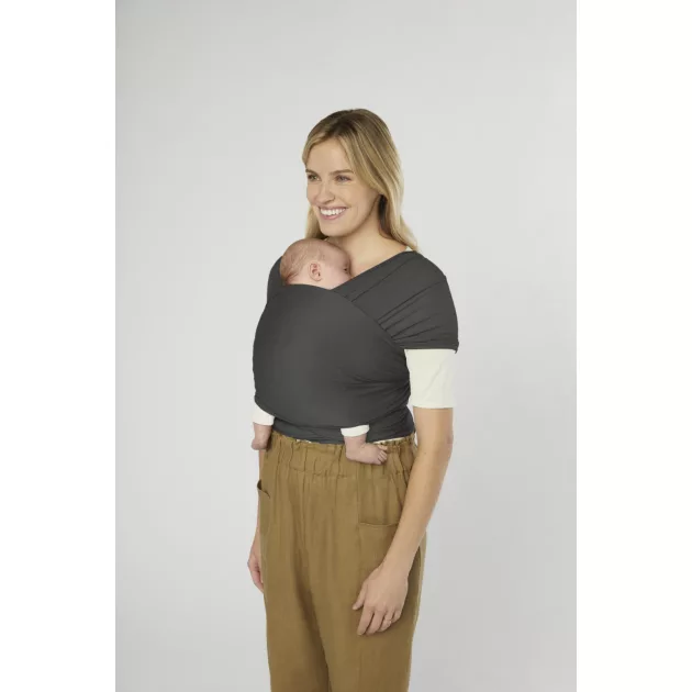 Ergobaby Aura Sustainable Knit Hordozókendő: Soft Black / Fekete