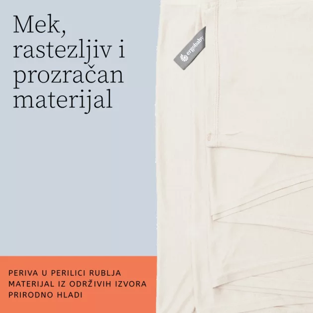 Ergobaby Aura Sustainable Knit Hordozókendő: Grey Stripes / Szürke csíkos