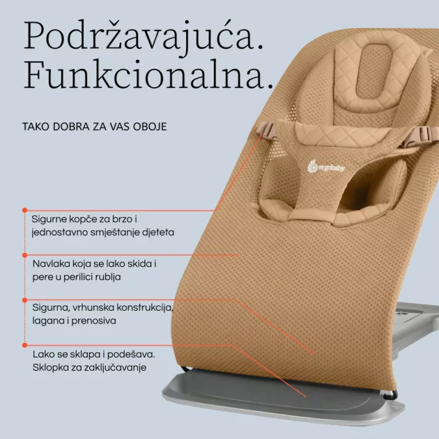 Ergobaby Evolve Pihenőszék Mesh - Cream / Krém