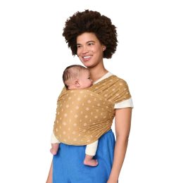   Ergobaby Aura Sustainable Knit Hordozókendő: Camel Harvest / Barna fehér mintával