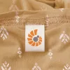 Ergobaby Aura Sustainable Knit Hordozókendő: Camel Harvest / Barna fehér mintával