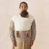 Ergobaby Aura Sustainable Knit Hordozókendő: Camel Harvest / Barna fehér mintával