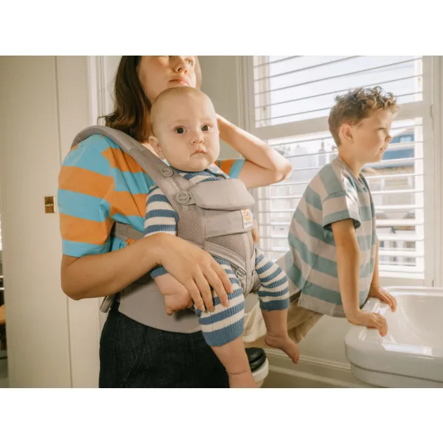 Ergobaby Omni 360 Cool Air Mesh Hordozó: - Pearl Grey / Gyöngy szürke