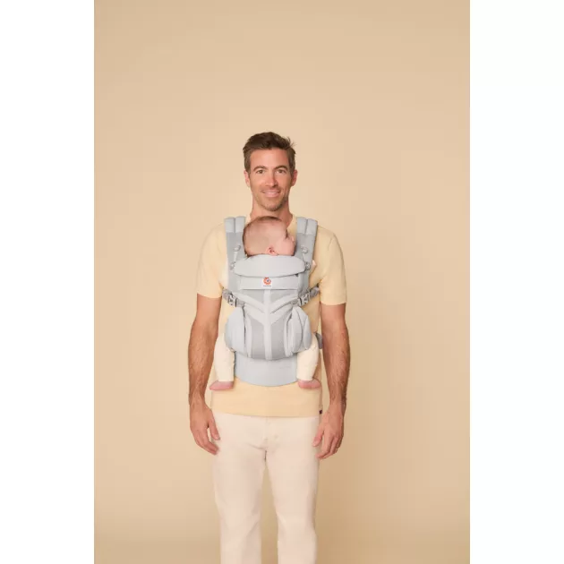 Ergobaby Omni 360 Cool Air Mesh Hordozó: - Pearl Grey / Gyöngy szürke