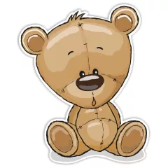 SRP Kétréteges faldekoráció - Teddy Bear