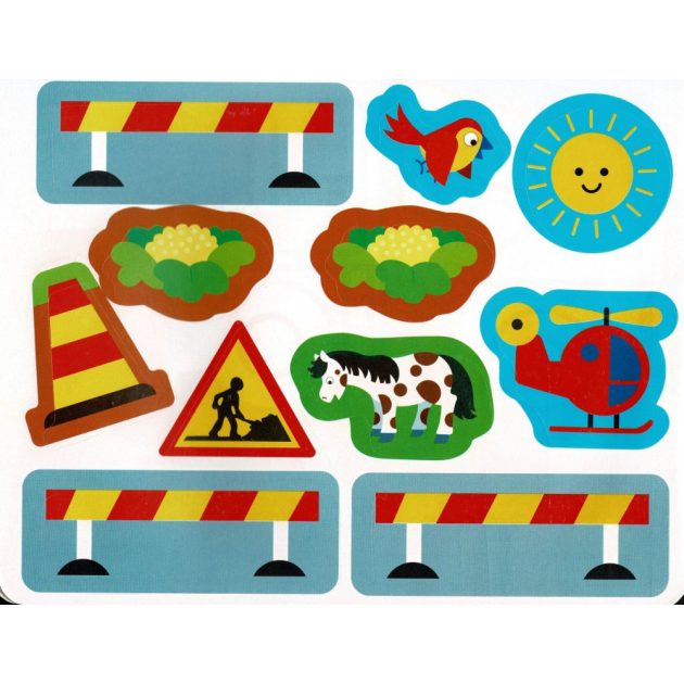 Táskás kifestő matricákkal - Munkagépek