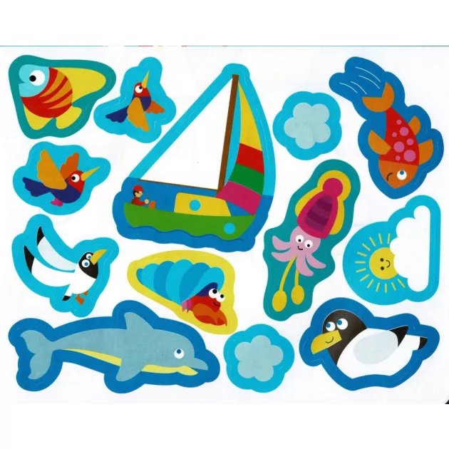 Táskás kifestő matricákkal - Hajók és repülők