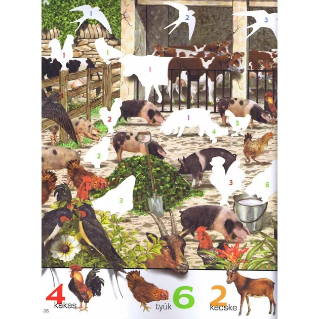 1000 állat matricája - Fehér