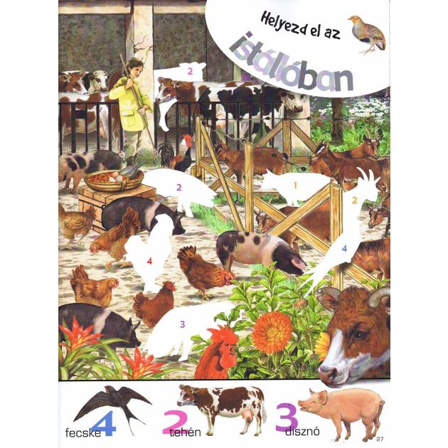 1000 állat matricája - Fehér