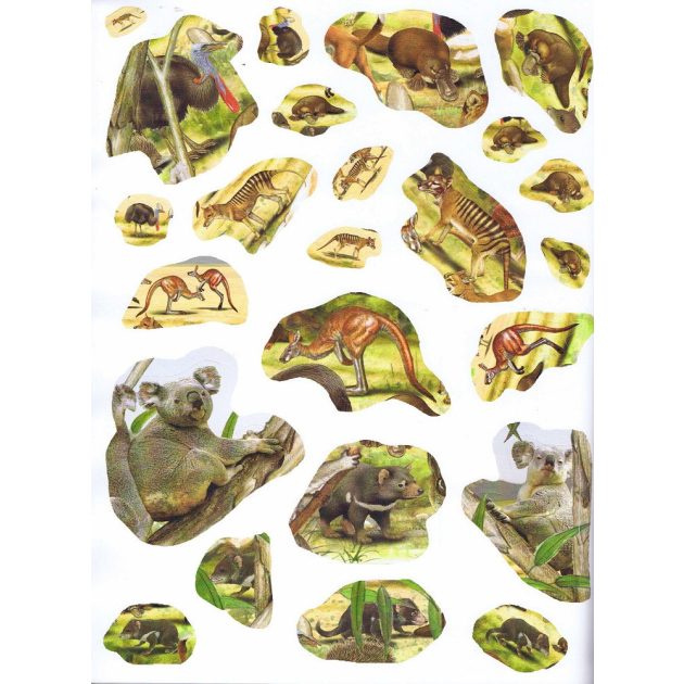 1000 állat matricája - Fehér