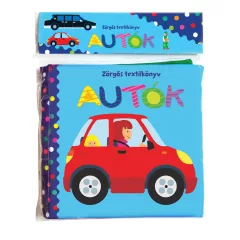 Zörgős textilkönyv - Autók
