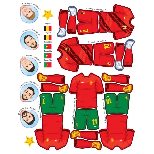 A futball csillagai matricákkal