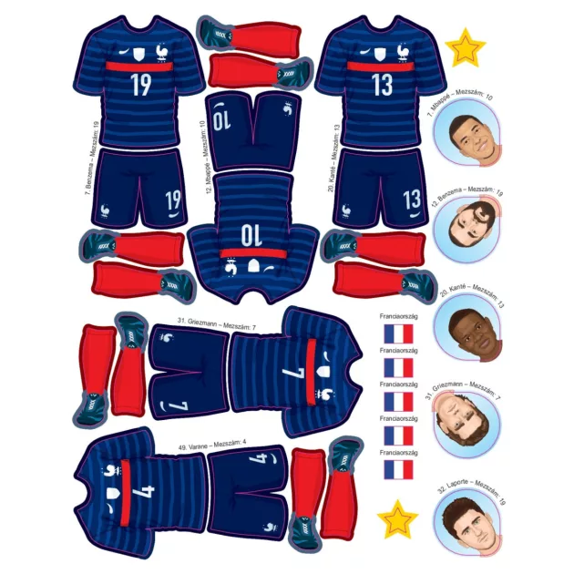 A futball csillagai matricákkal