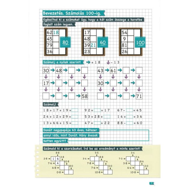 Tanoda - Gyakorlófeladatok harmadikosoknak 1.