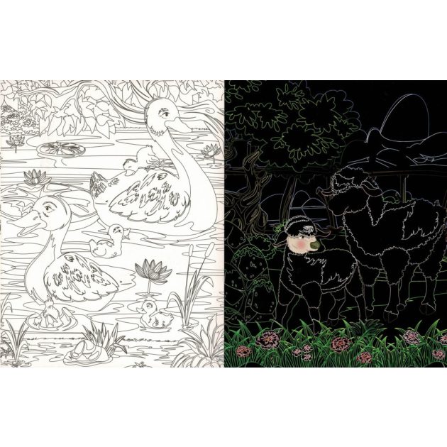 Rejtőzködő kedvencek - Kifestőfüzet kaparós és színezős oldalakkal