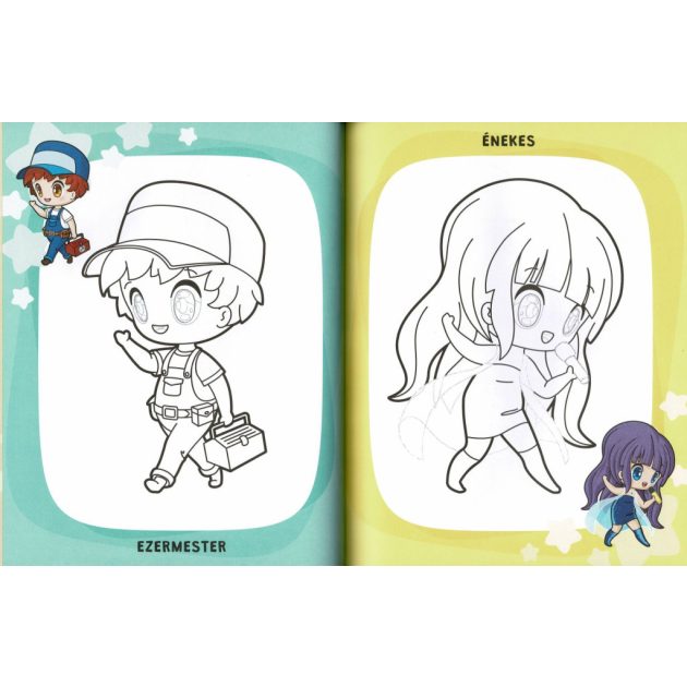 Manga színező kicsiknek