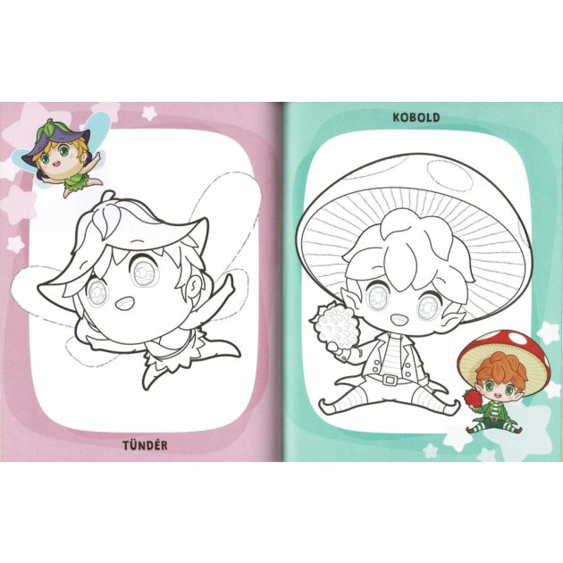 Manga színező kicsiknek