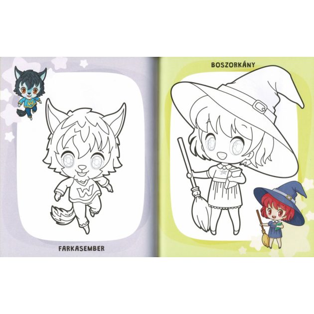 Manga színező kicsiknek