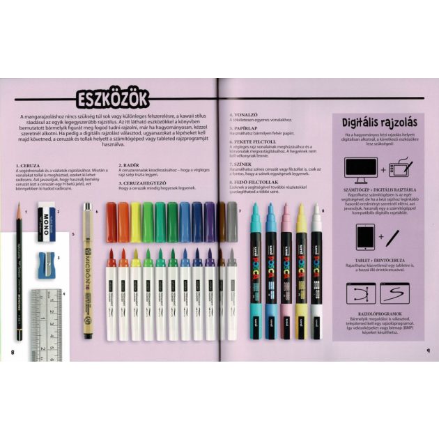 Manga karakterek kawaii stílusban