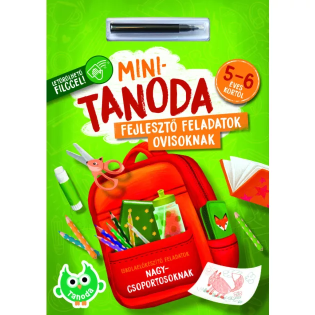 Minitanoda letörölhető filccel - 5-6 éves kortól