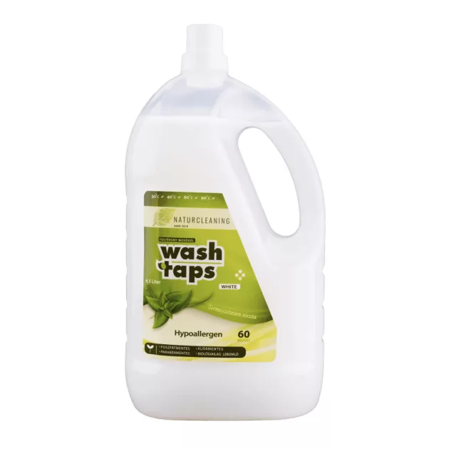 NaturCleaning Wash Taps White hipoallergén mosógél 4,5 liter