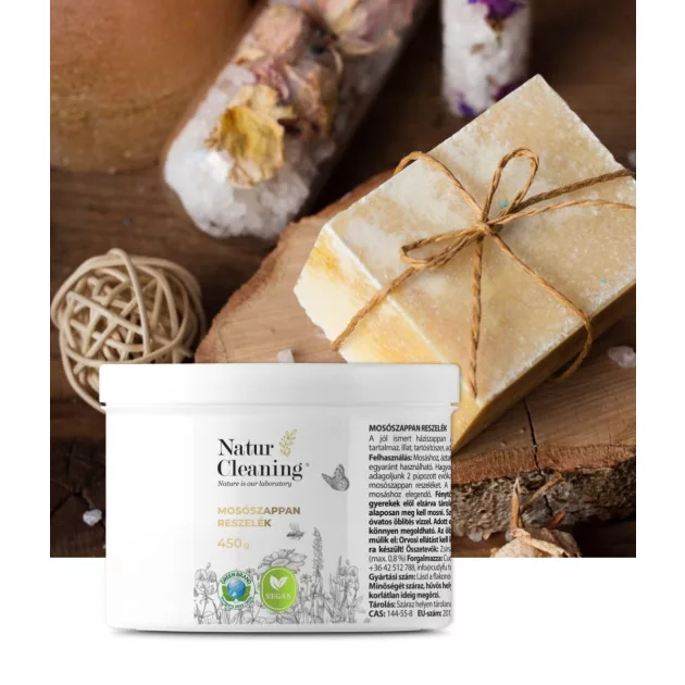 NaturCleaning Illat,- és allergénmentes mosószappan reszelék 450 g