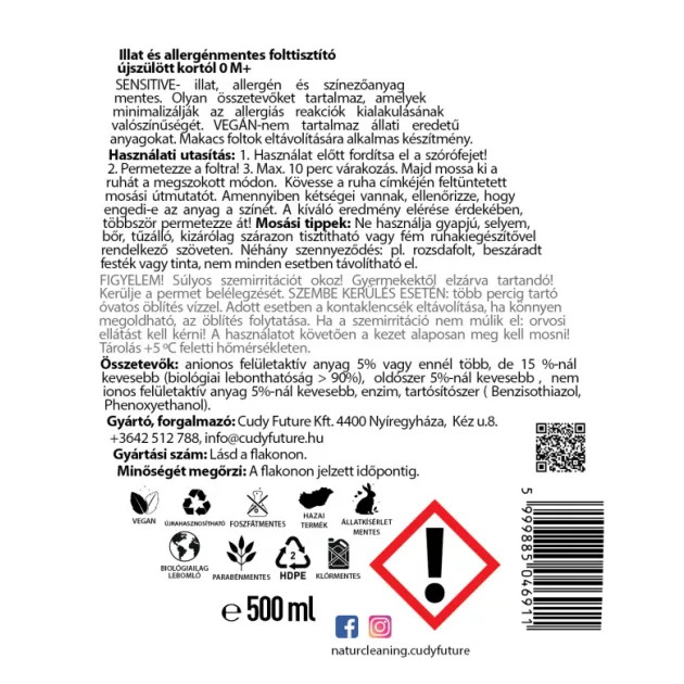 Csepke Baby allergénmentes folttisztító 500 ml