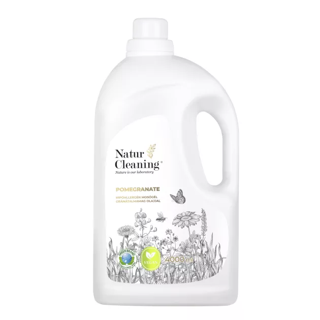 NaturCleaning Gránátalma hipoallergén mosógél 4 liter